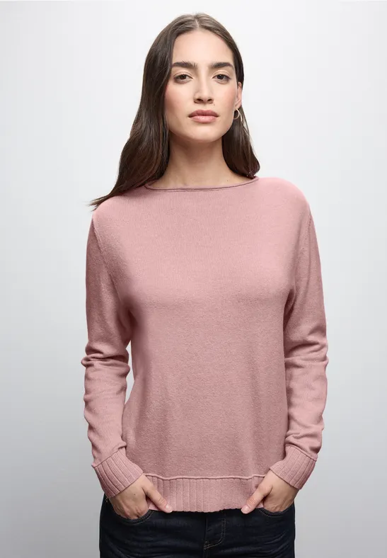 Pull basique powder pink mel.
