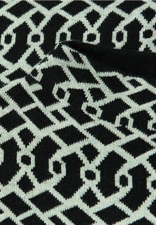 Pull jacquard cosy juniper green
