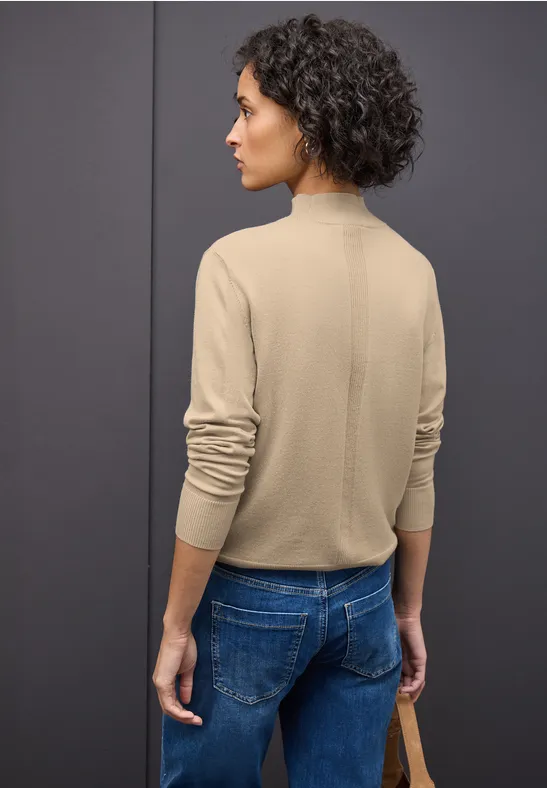 Pullover mit Turtleneck sanded beige