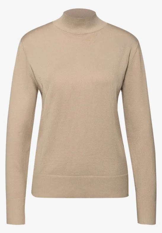 Pullover mit Turtleneck sanded beige