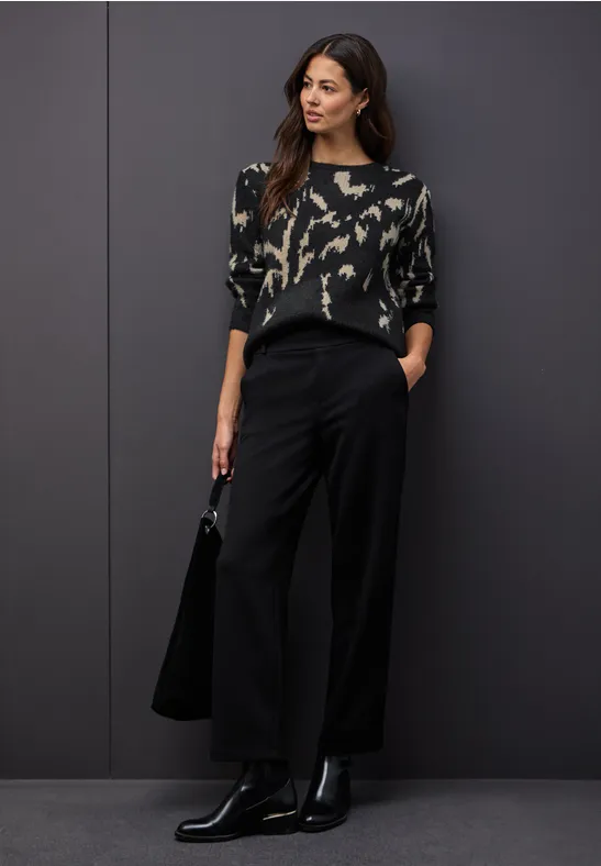 Softer Jacquard Pullover anthra grey