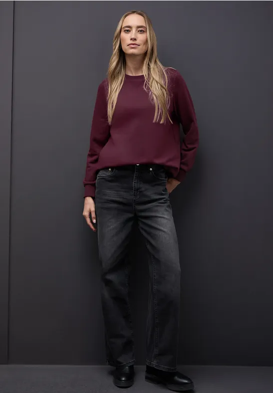 Sweater met ronde hals noble red