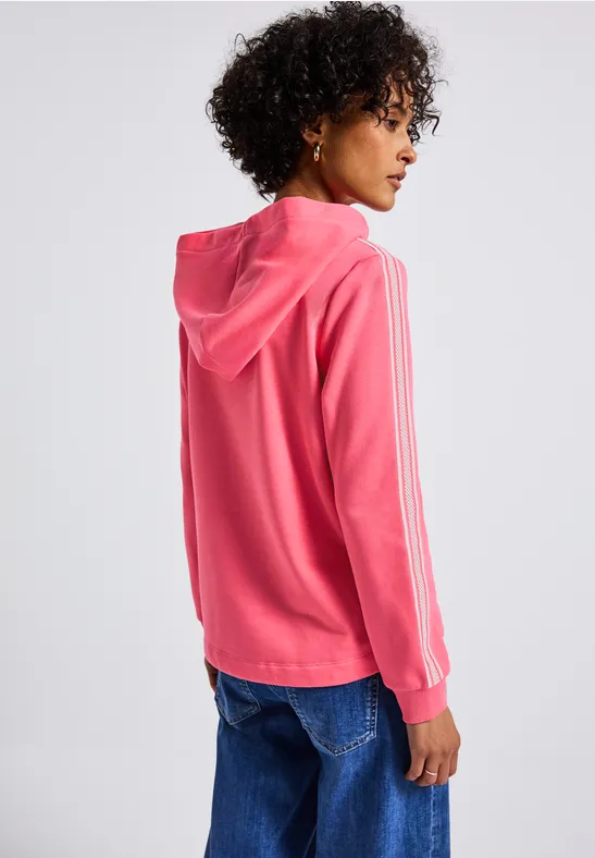 Hoodie à rayures gallon almond coral