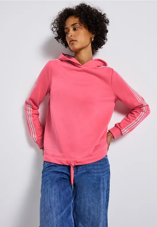 Hoodie à rayures gallon almond coral