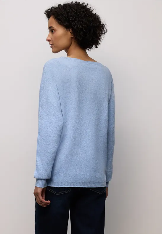 Cosy Dolman Pullover frosted blue mel.