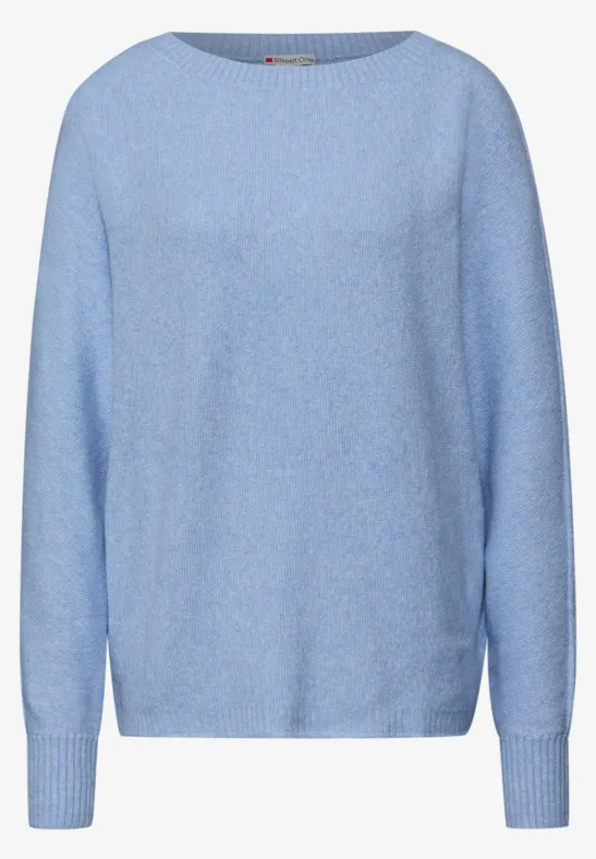 Cosy Dolman Pullover frosted blue mel.