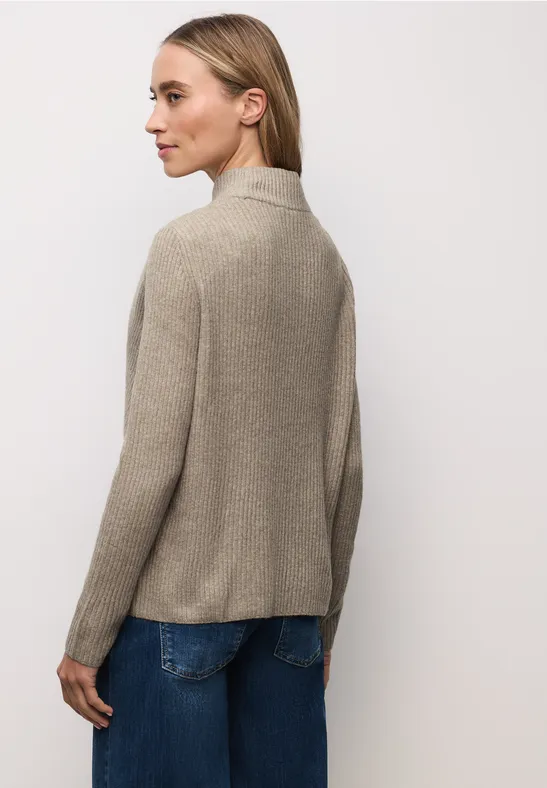 Doux pull-over structuré mocha glow mel.