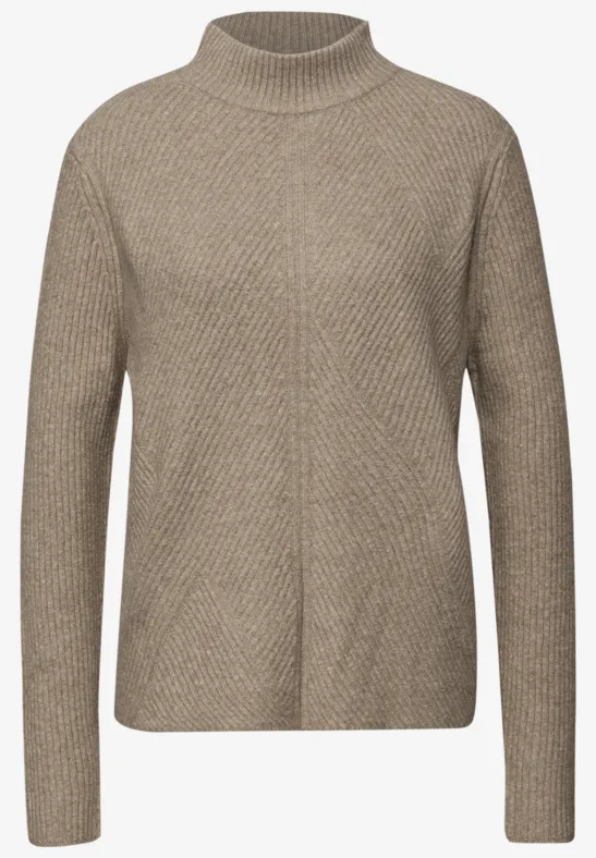 Doux pull-over structuré mocha glow mel.