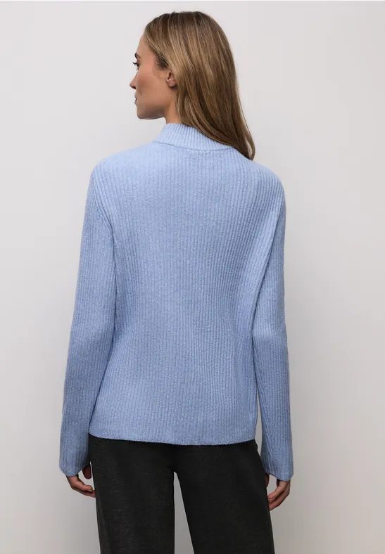 Softer Strukturpullover frosted blue mel.