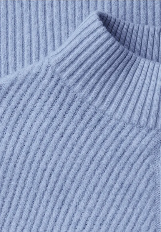 Softer Strukturpullover frosted blue mel.
