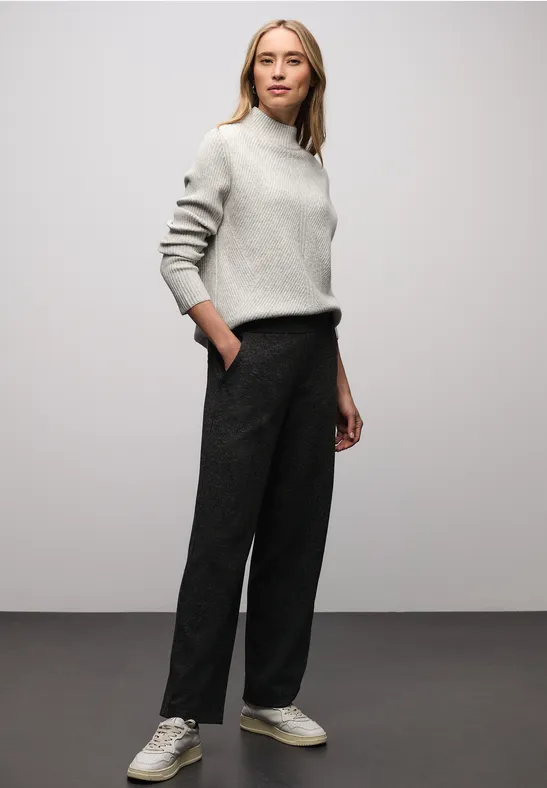 Softer Strukturpullover pelican grey mel.