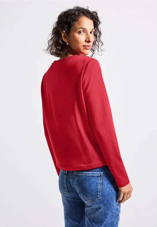 Sweat-shirt à col rond racing red