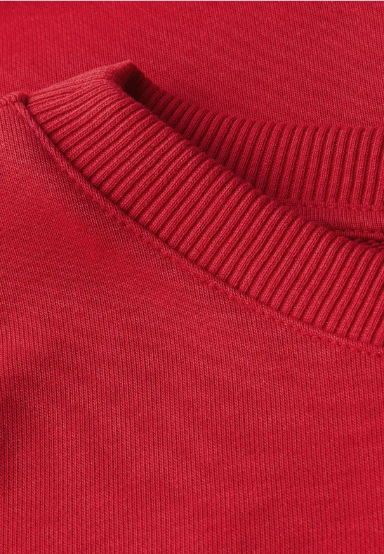 Sweat-shirt à col rond racing red