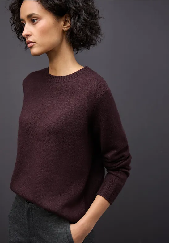 Rundhals Pullover jazz berry