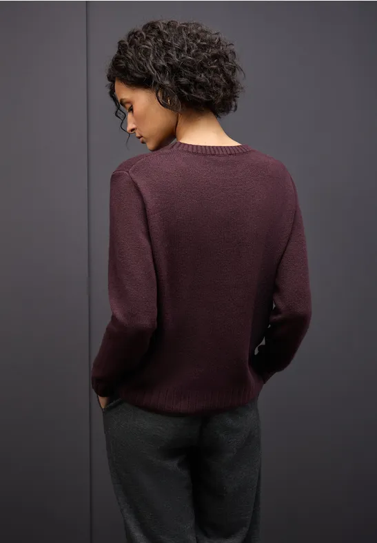 Rundhals Pullover jazz berry