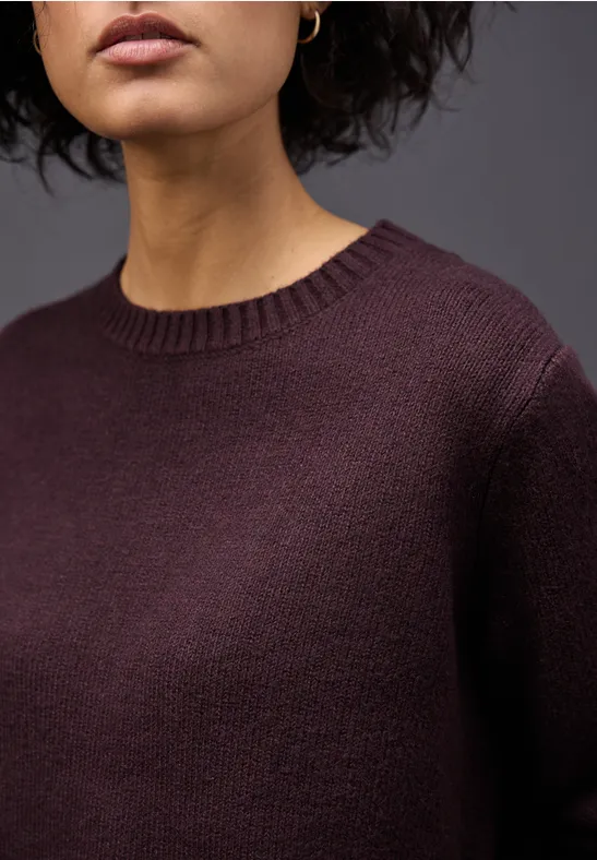 Rundhals Pullover jazz berry