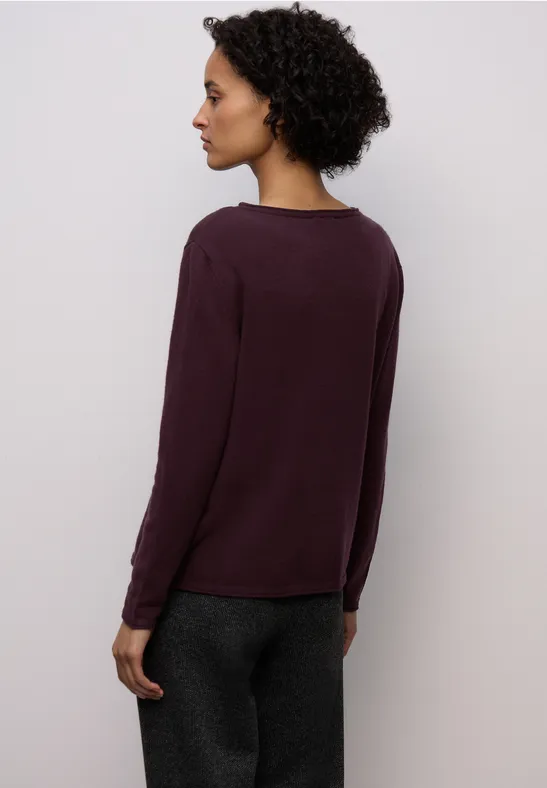 Pullover mit gerolltem Saum jazz berry
