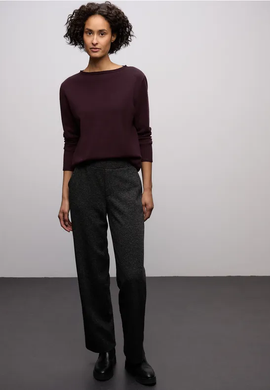 Pullover mit gerolltem Saum jazz berry