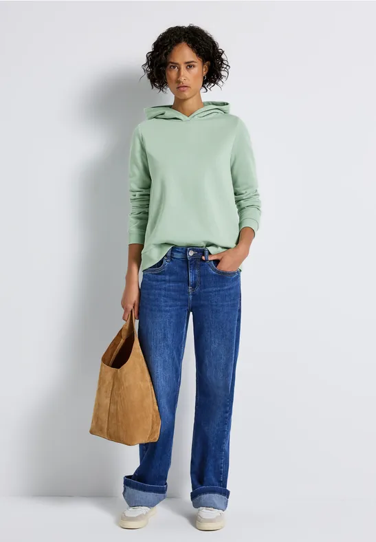 Sweat-shirt avec capuche serene green