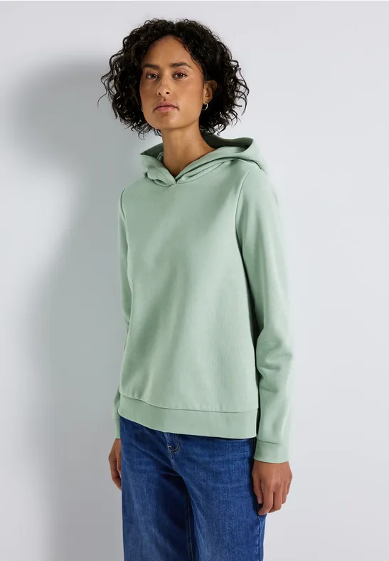 Sweat-shirt avec capuche serene green