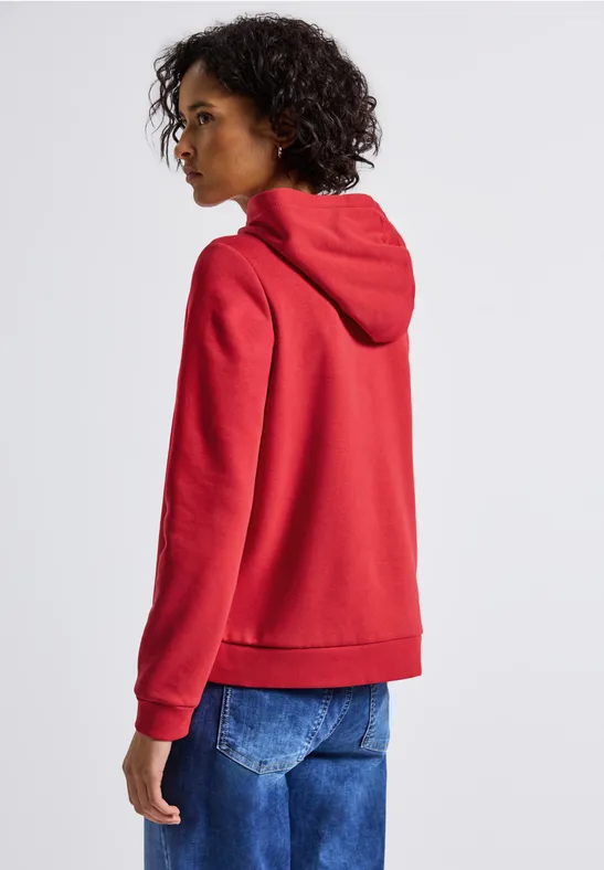 Sweatshirt mit Kapuze racing red