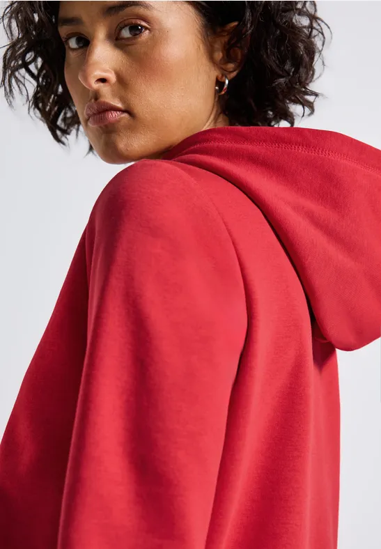 Sweatshirt mit Kapuze racing red