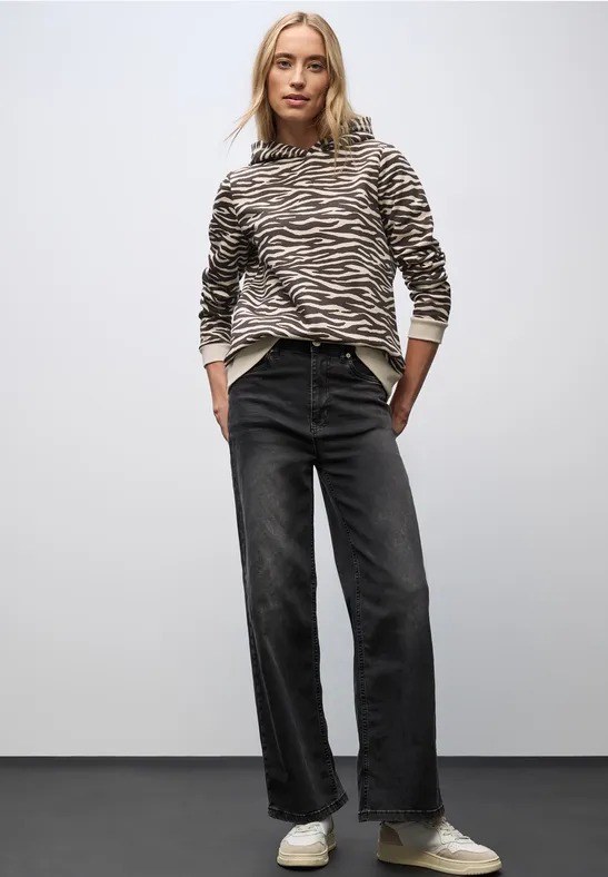 Sweat à capuche à motifs deep roast brown