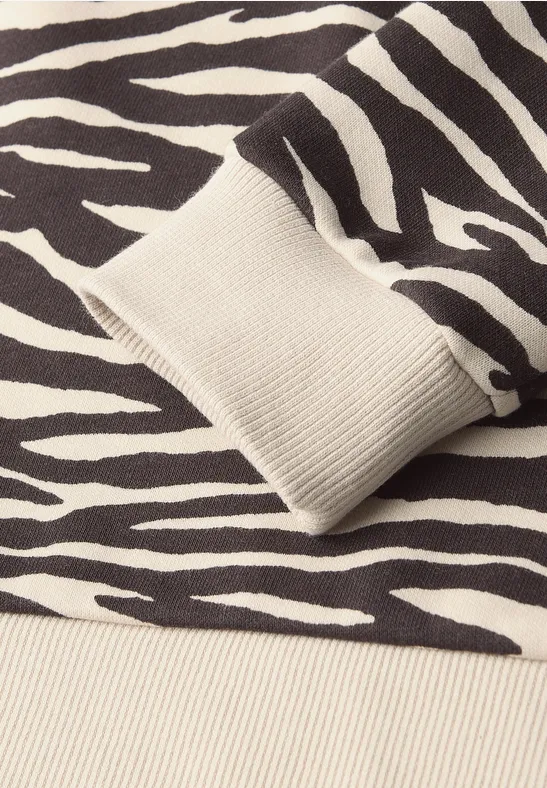 Sweat à capuche à motifs deep roast brown
