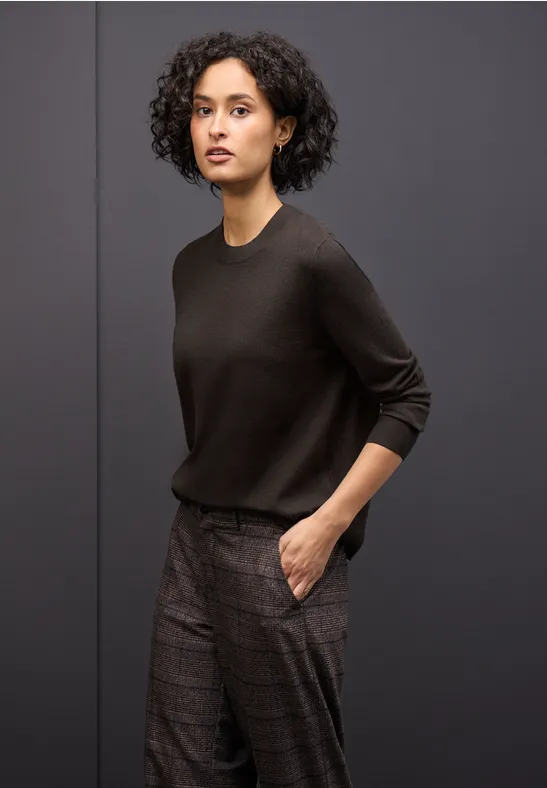 Zachte trui darkest brown