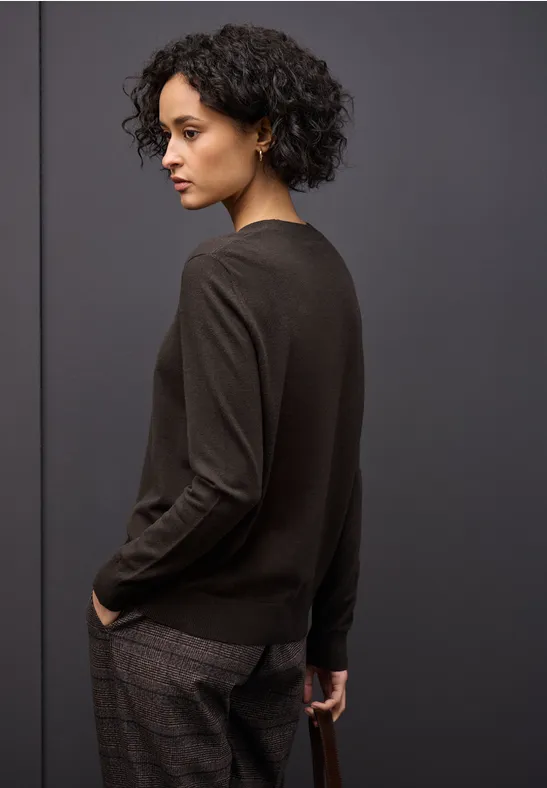 Zachte trui darkest brown