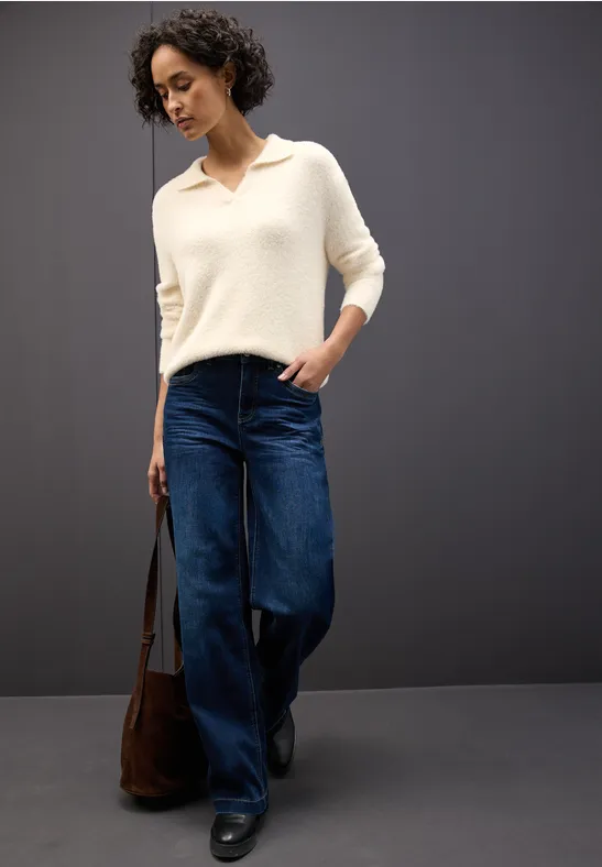 Pull en fil de plume soft beige