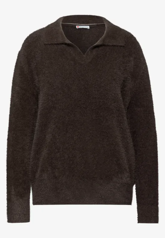 Pull en fil de plume deep roast brown
