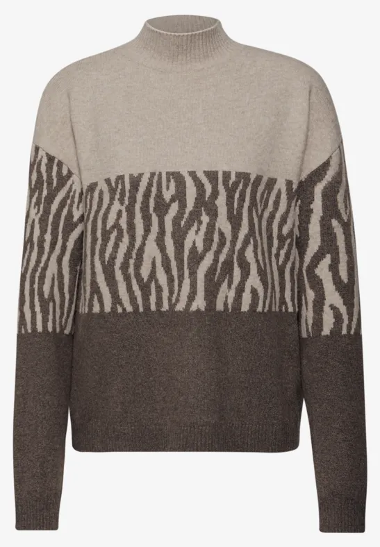 Sweat met jacquard in kleurblok null