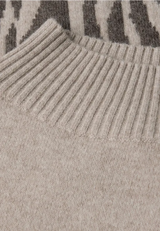 Sweat met jacquard in kleurblok null
