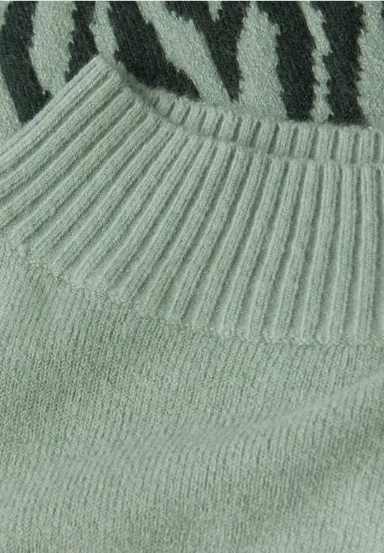 Sweat met jacquard in kleurblok null