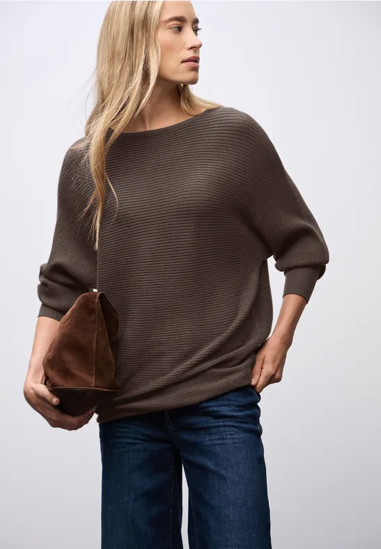 Dolman trui dark nomad brown mel.