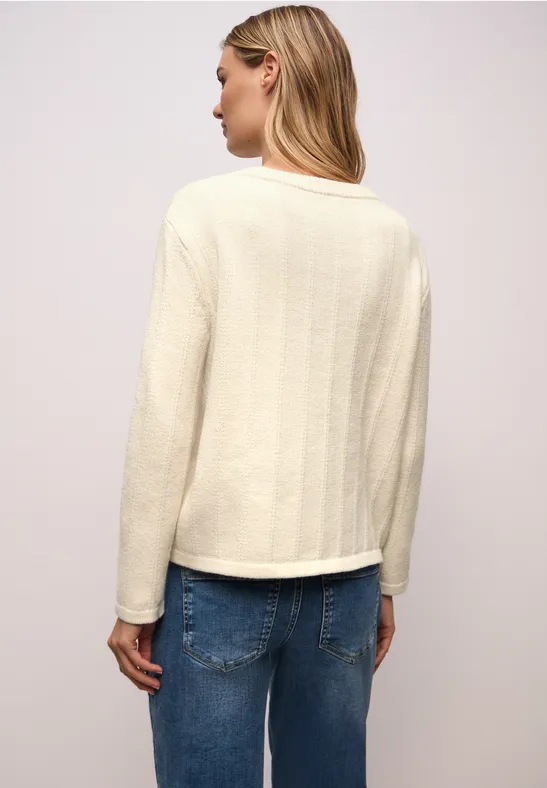 Pull structuré soft beige