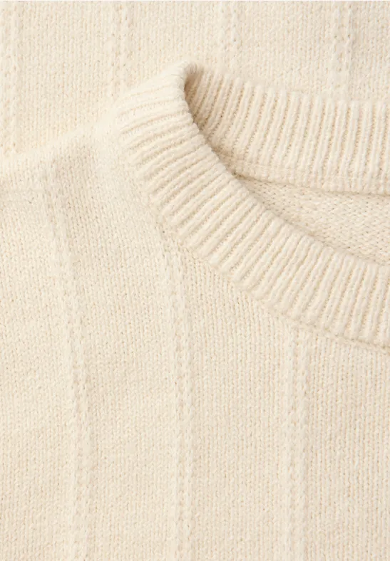 Pull structuré soft beige