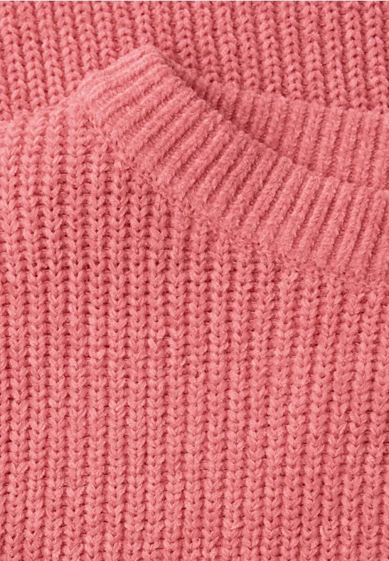 Chenille Pullover striking coral