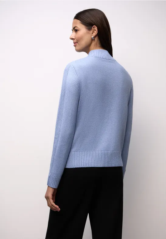 Pullover mit Tape-Details frosted blue mel.