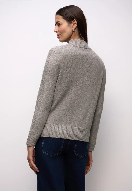 Pullover mit Tape-Details muted mocha mel.