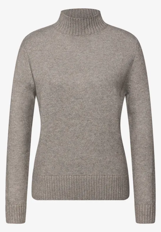 Pullover mit Tape-Details muted mocha mel.