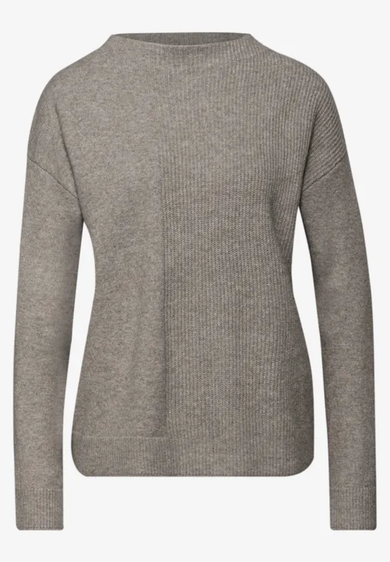 Strukturmix Pullover muted mocha mel.