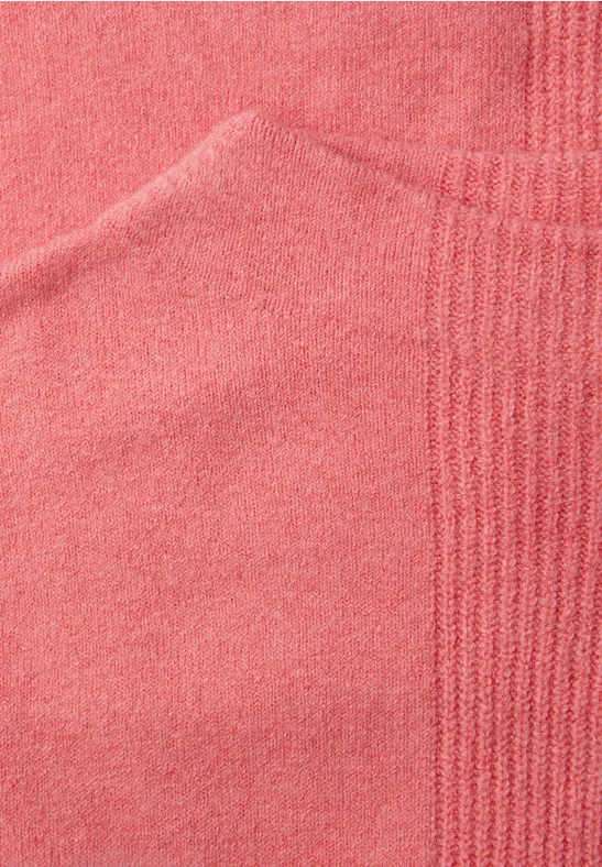 Strukturmix Pullover striking coral mel.