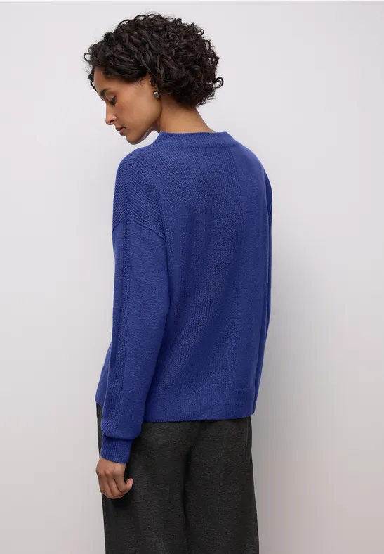 Strukturmix Pullover amparo blue mel.