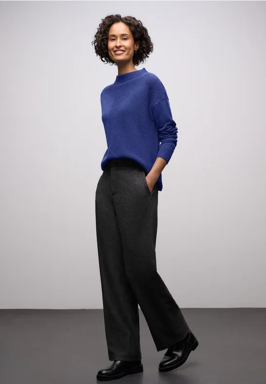 Strukturmix Pullover amparo blue mel.