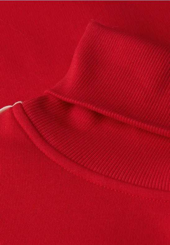 Sweater met opstaande kraag racing red