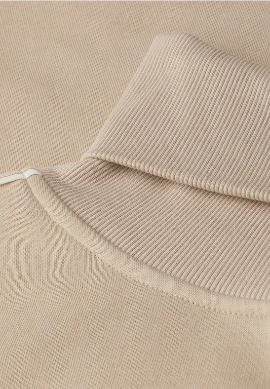 Sweater met opstaande kraag sanded beige