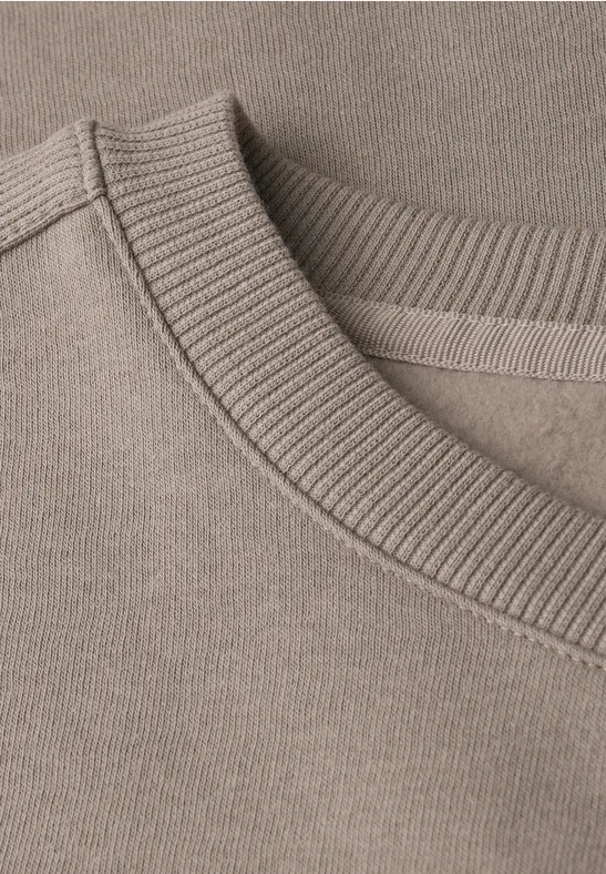 Sweat-shirt avec détail côtelé null