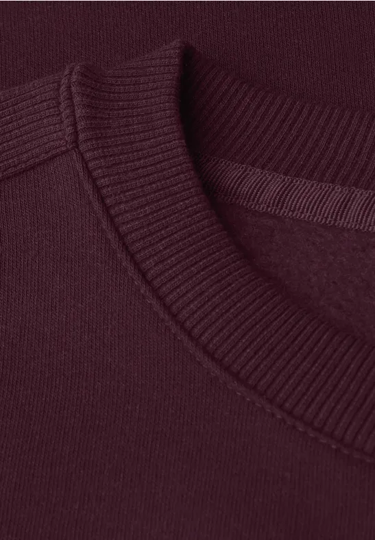 Sweater met geribd detail noble red